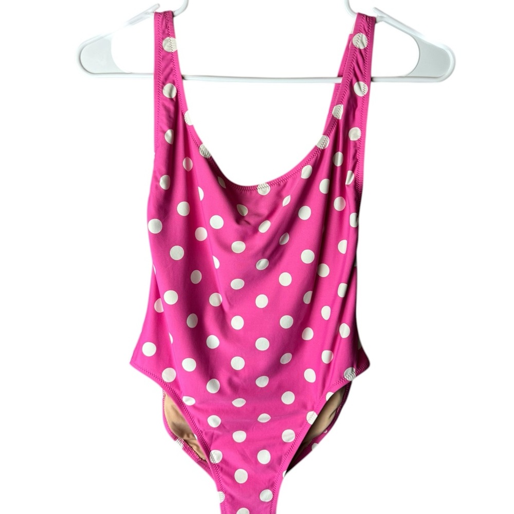 J Crew Pink Polka Dot Swimsuit One Piece 4 K3016